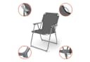 Spetebo Campingstuhl 2er Set Grau Metall Klappstuhl 120kg Bild 4