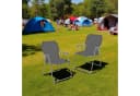 Spetebo Campingstuhl 2er Set Grau Metall Klappstuhl 120kg Bild 5
