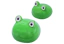 Spetebo Teichfigur Frosch Set 2-tlg. Grün Porzellan Schwimmdeko Bild 2