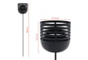 Spetebo Windlicht Metall Gartenstecker Schwarz Bild 1