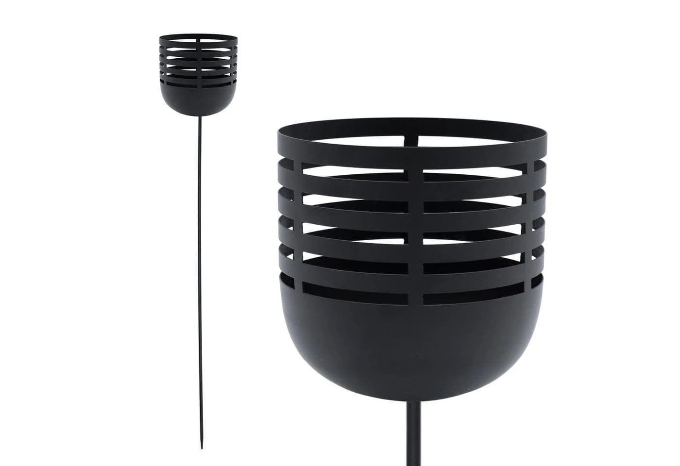 Spetebo Windlicht Metall Gartenstecker Schwarz - Bild 2