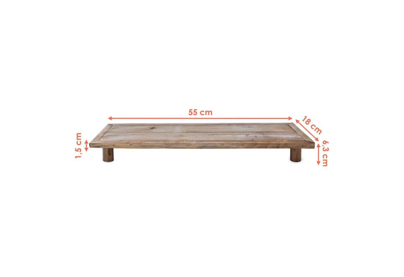 Spetebo Blumenhocker Deko Blumenteller Natur Holz