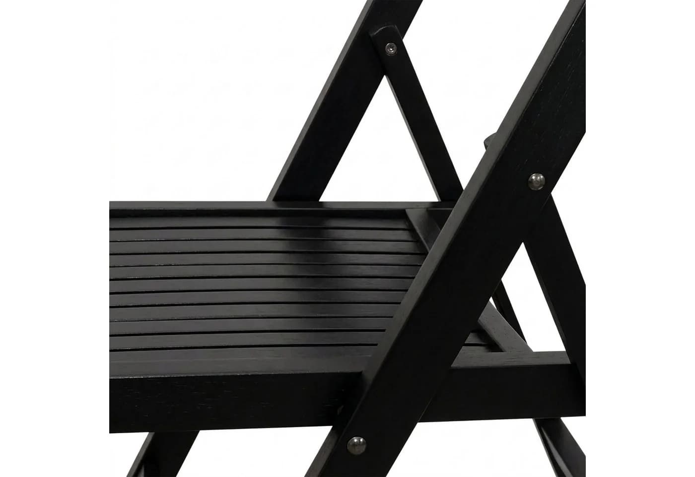 Spetebo Klappstuhl Schwarz Massivholz - Bild 4