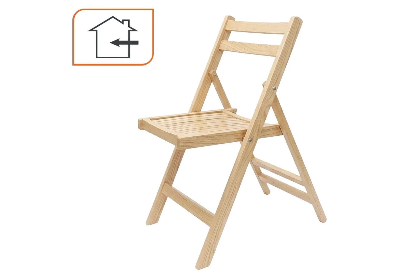 Spetebo Holzklappstuhl Natur Klassisch 100kg Tragkraft - Bild 3
