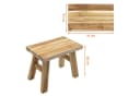 Spetebo Blumenhocker Teakholz Blumensitzbank Natur Rechteckig Bild 1
