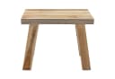 Spetebo Blumenhocker Teakholz Blumensitzbank Natur Rechteckig Bild 4