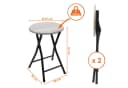 Spetebo Klapphocker 2er Set Holz Metall Schwarz Bild 1