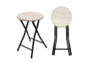 Spetebo Klapphocker 2er Set Holz Metall Schwarz Bild 2