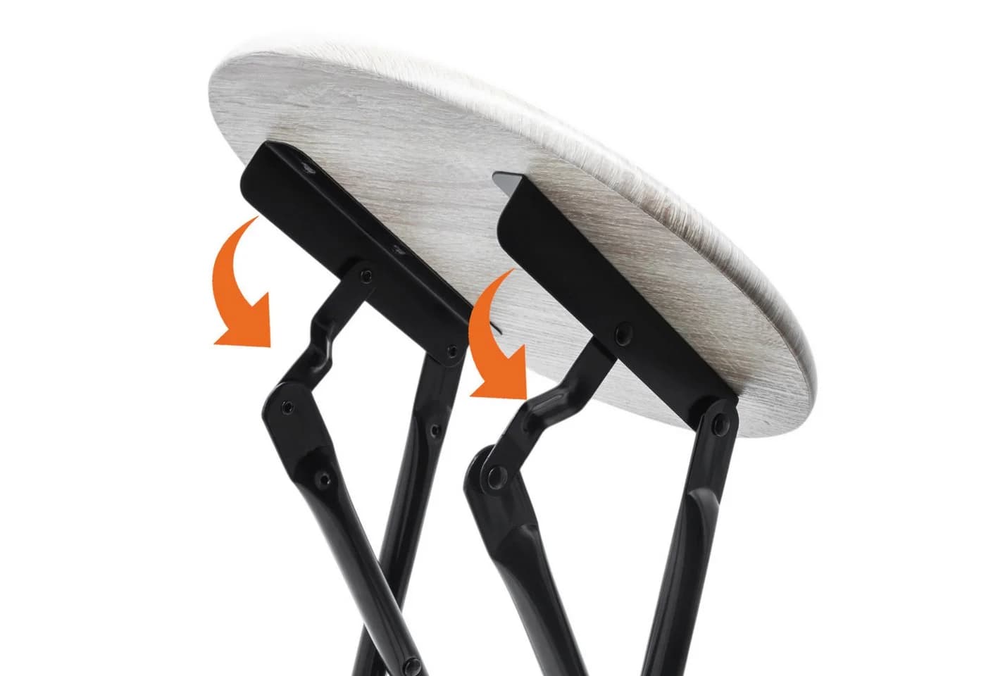 Spetebo Klapphocker 2er Set Holz Metall Schwarz - Bild 3