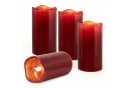 Spetebo LED-Kerze Stumpenkerze 4er Set Rot Timer Bild 2