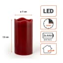 Spetebo LED-Kerze Stumpenkerze 4er Set Rot Timer Bild 3