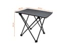 Spetebo Campingtisch Klapptisch Schwarz mit Tragetasche Bild 1