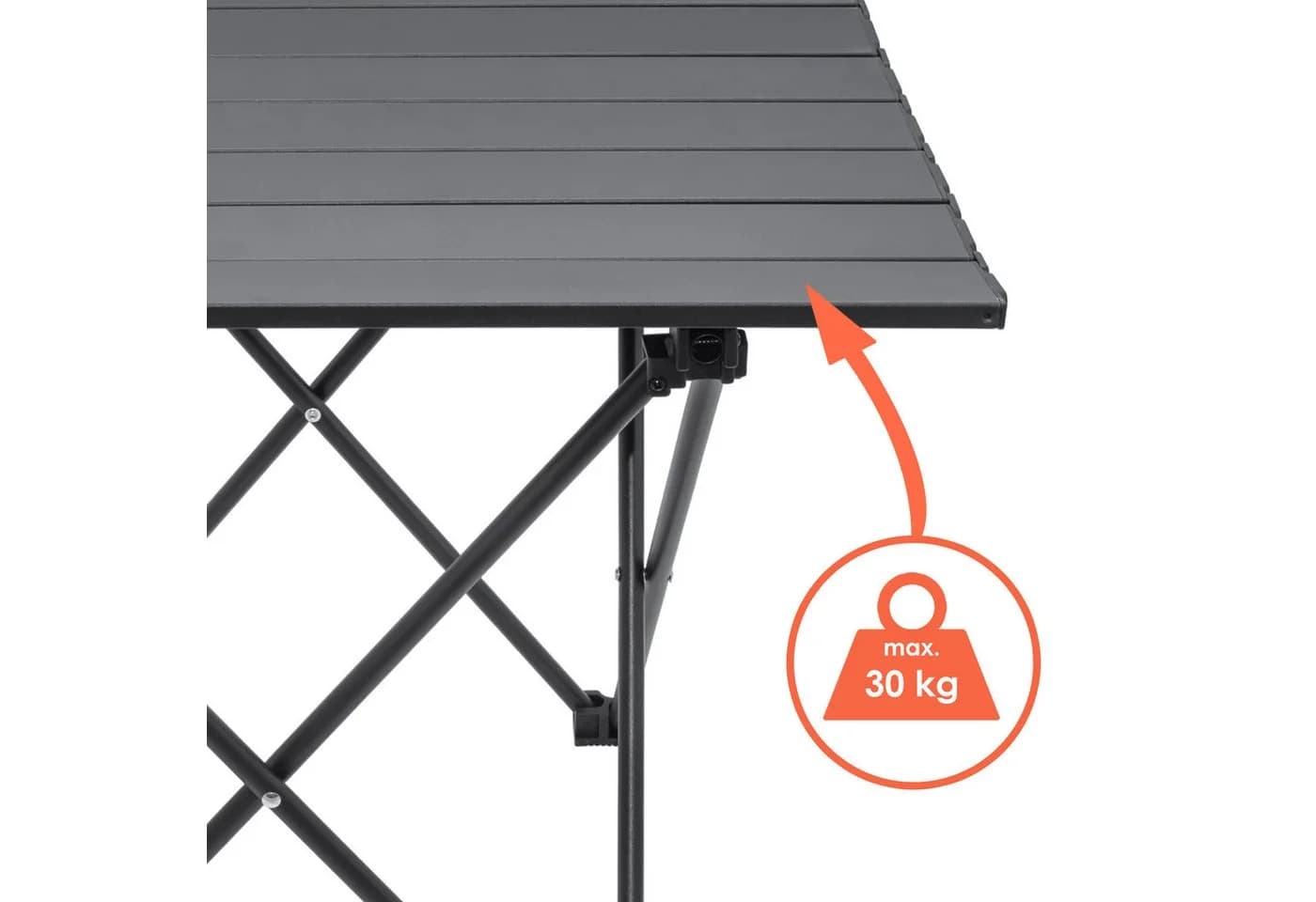 Spetebo Campingtisch Klapptisch Schwarz mit Tragetasche - Bild 3