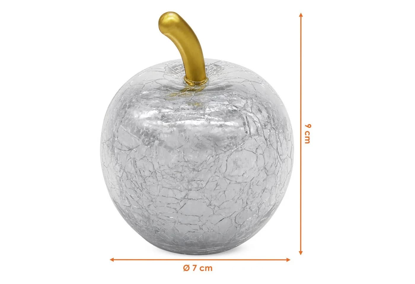 Spetebo LED Dekoapfel Crackle Glas Warmweiß