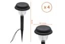 Spetebo LED Gartenleuchte 4er Set Schwarz Kunststoff mit Erdspieß Bild 1