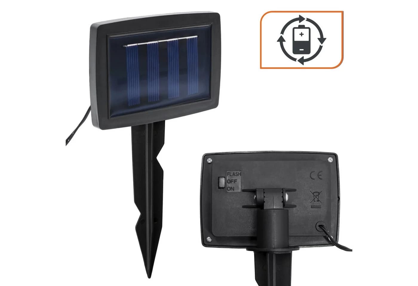 Spetebo LED Solar Lichterkette 10 Glühbirnen warm weiß - Bild 4
