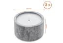 Spetebo LED-Kerze Outdoor Beton Optik 2er Set mit Timer Bild 1