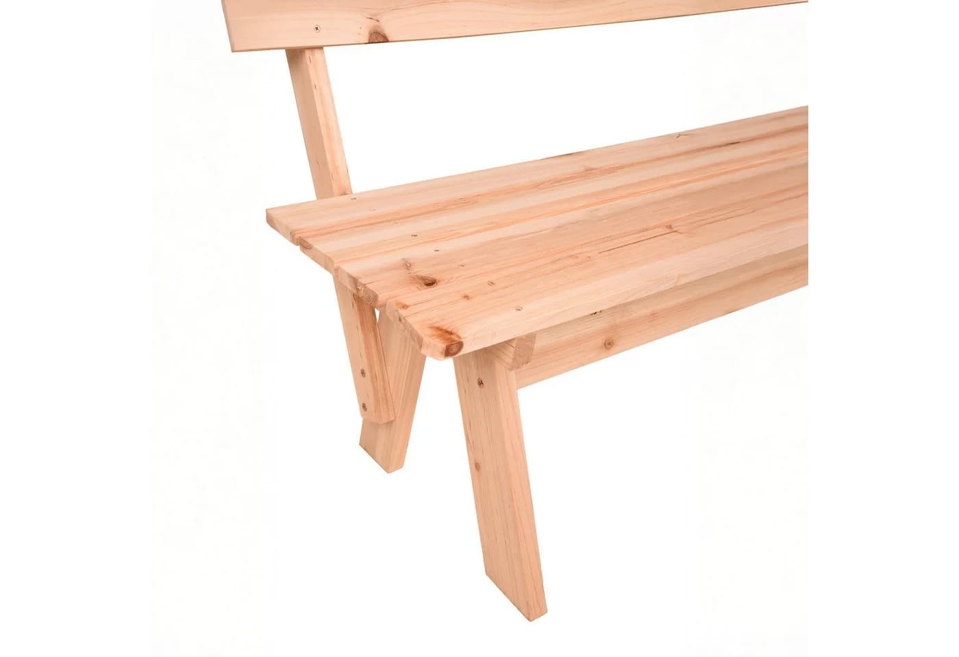 Spetebo Gartenbank Massivholz 3-Sitzer mit Rückenlehne - Bild 5