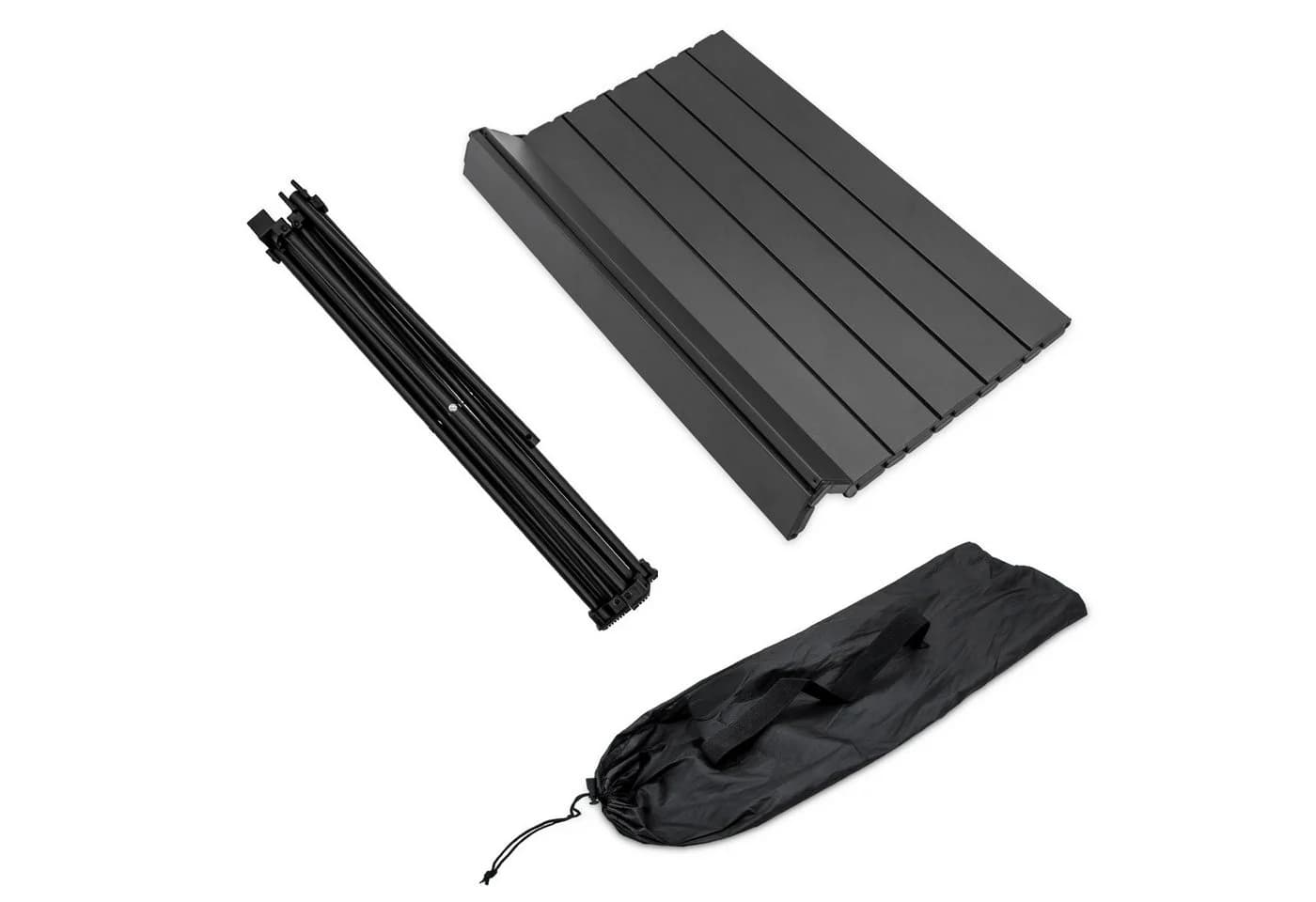 Spetebo Camping Sitzgruppe 3-teilig mit Aluminium Klapptisch Beige/Schwarz - Bild 5