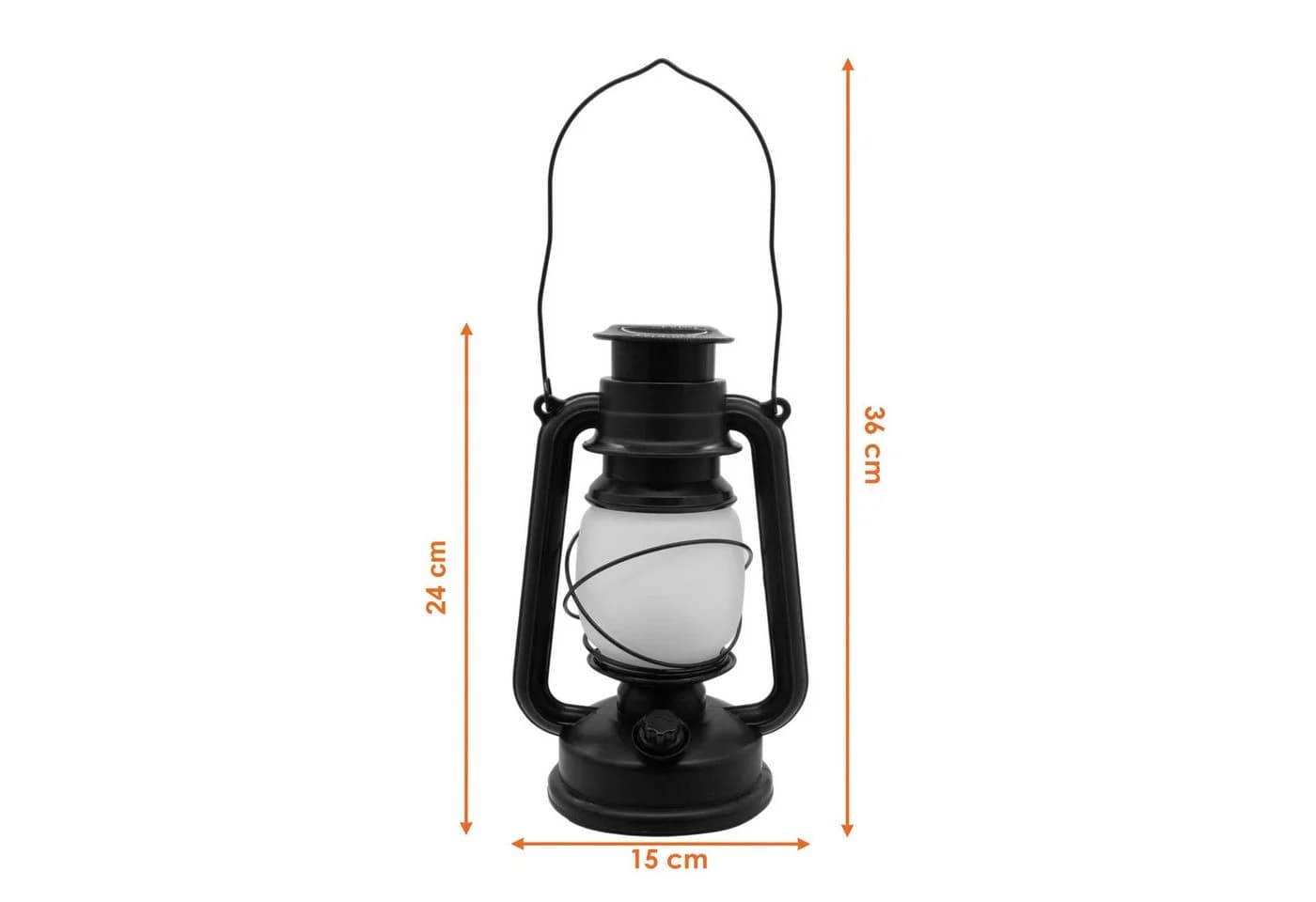 Spetebo LED Solar Laterne Vintage Schwarz mit Dämmerungssensor