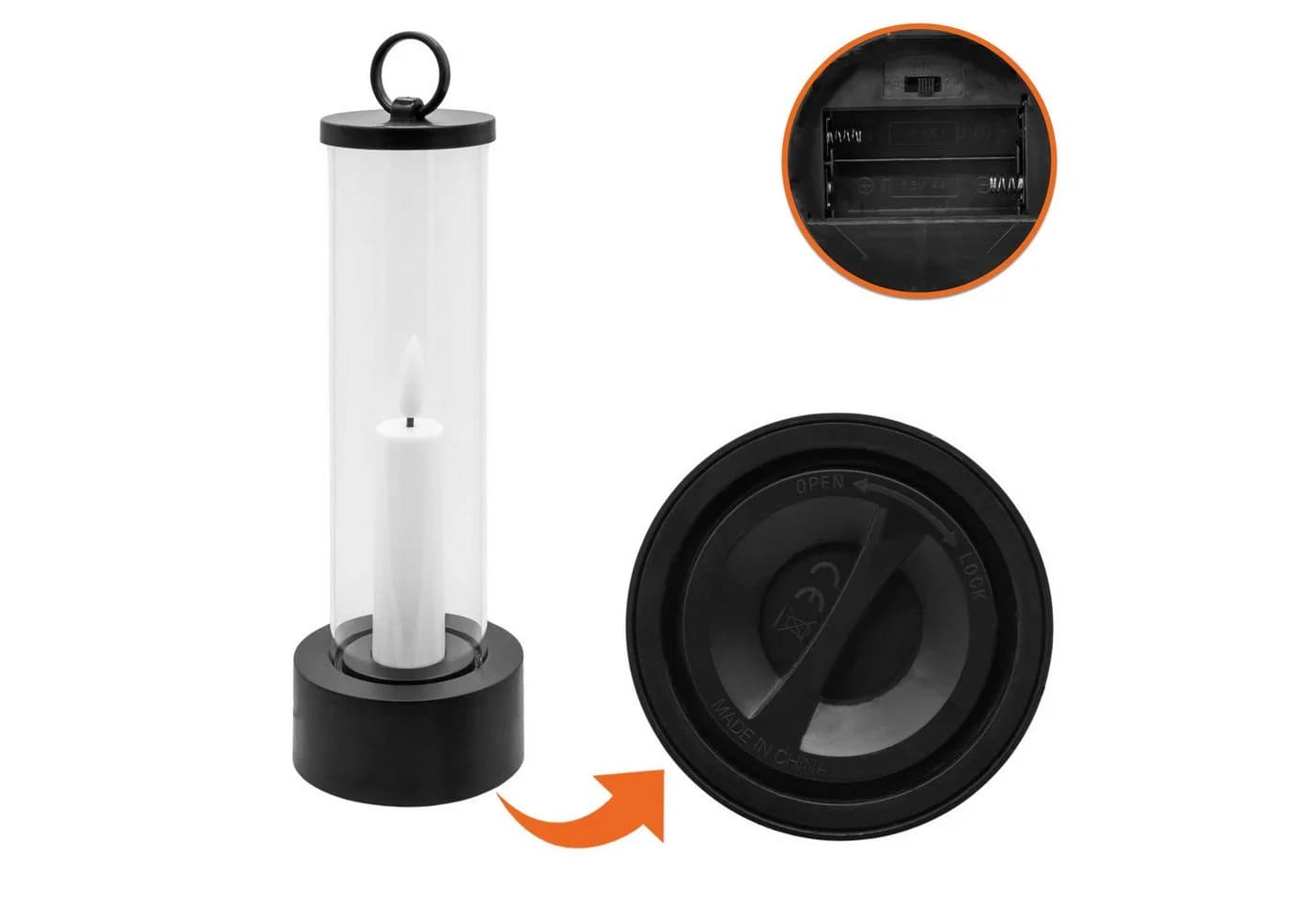 Spetebo LED-Kerze Outdoor 2er Set mit Timer und Flammen-Effekt - Bild 4