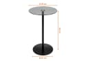 Spetebo Beistelltisch rund Metall Glasplatte Schwarz Bild 1
