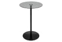 Spetebo Beistelltisch rund Metall Glasplatte Schwarz Bild 2