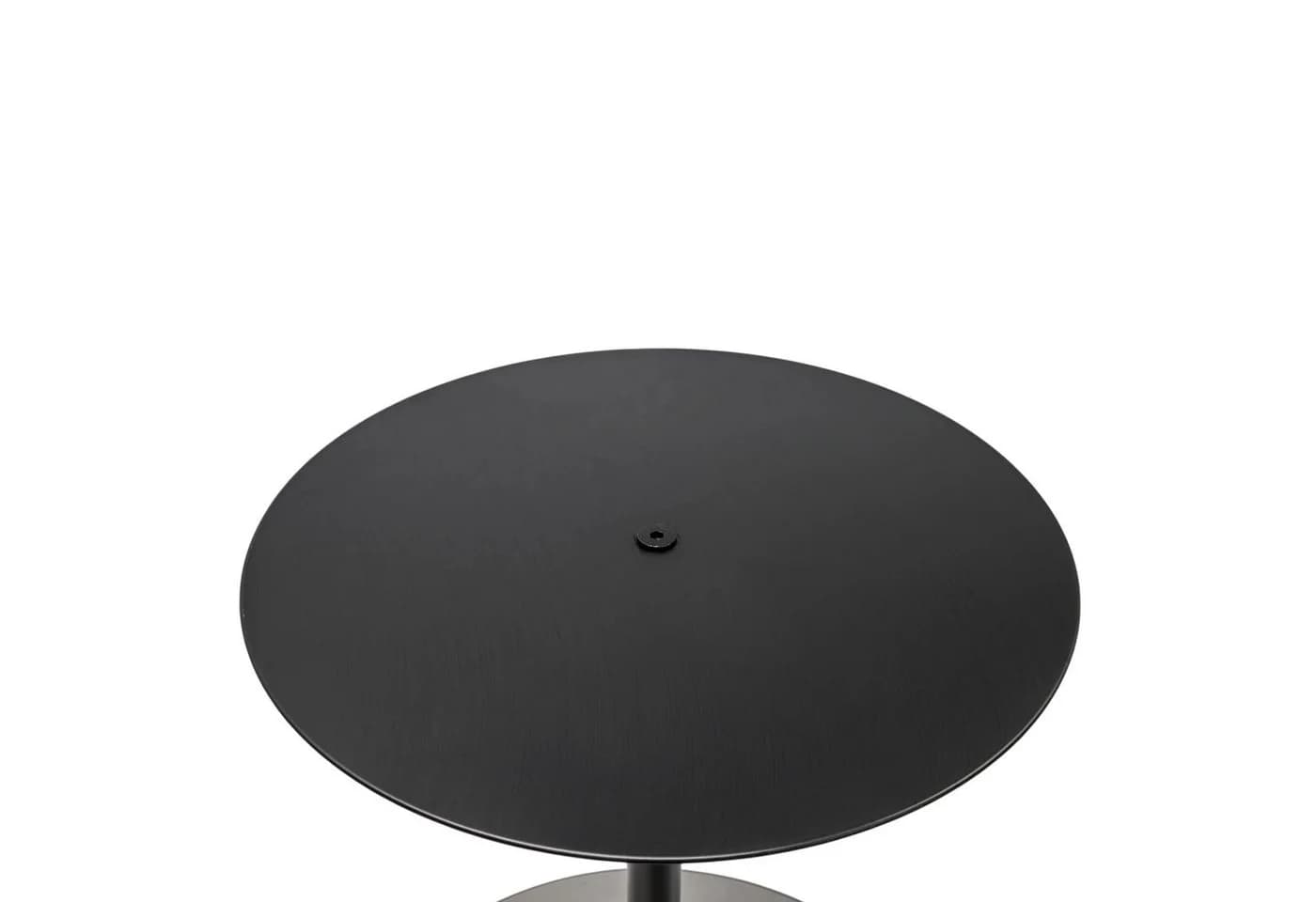 Spetebo Beistelltisch rund Metall Glasplatte Schwarz - Bild 3