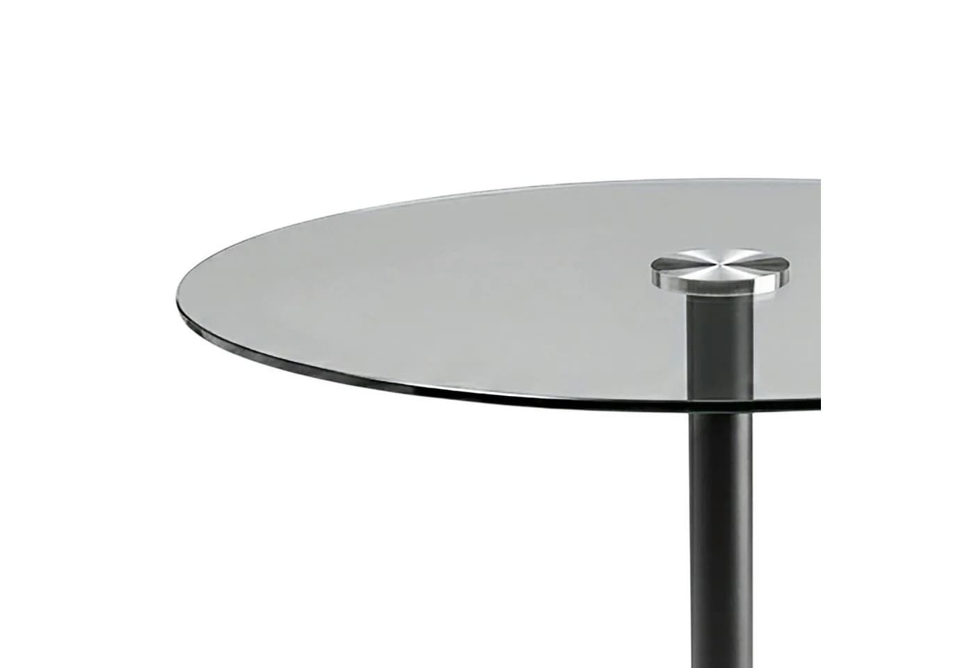 Spetebo Beistelltisch rund Metall Glasplatte Schwarz - Bild 5