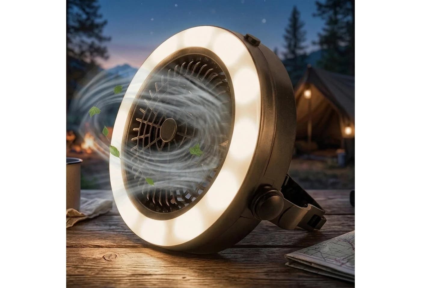 Spetebo 2in1 Campinglampe mit Ventilator LED batteriebetrieben - Bild 2