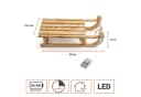 Spetebo LED Holz Deko Schlitten warm weiß mit Timer Bild 1