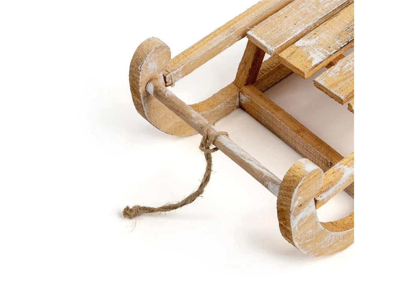 Spetebo LED Holz Deko Schlitten warm weiß mit Timer - Bild 4