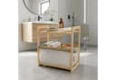Spetebo Ablageregal Holz mit Stoffkorb Natur Weiß Bild 4