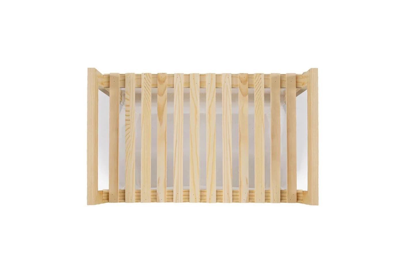 Spetebo Ablageregal Holz mit Stoffkorb Natur Weiß - Bild 5