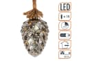 Spetebo LED Tannenzapfen XL Glas Warmweiß mit Timer Bild 1