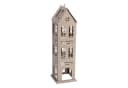Spetebo Dekofigur XL Metall Laterne Haus beige Bild 2