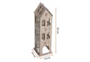 Spetebo Dekofigur XL Metall Laterne Haus beige Bild 3