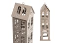 Spetebo Dekofigur XL Metall Laterne Haus beige Bild 4