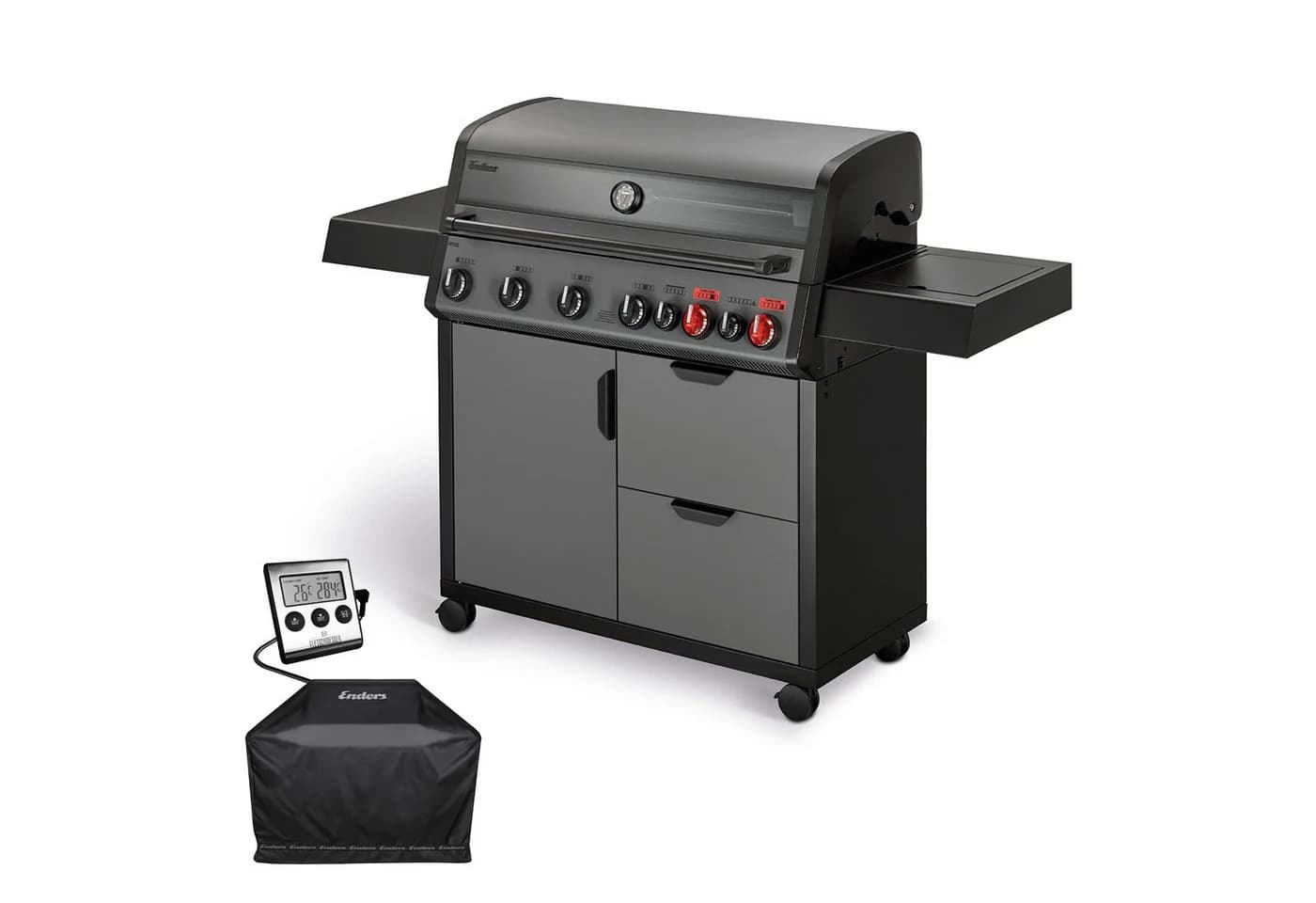 Enders® Hyde 6 SIKR Turbo II Gasgrill mit Thermometer & Wetterschutzhülle - Bild 2