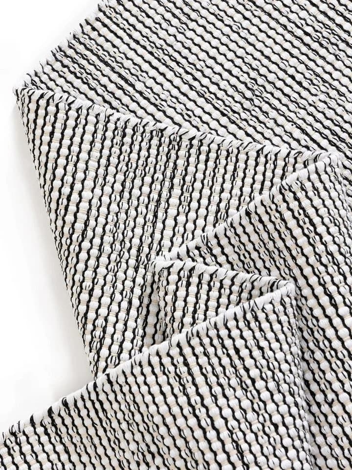 benuta Teppich Ron Rechteckig Beige/Schwarz 100% Baumwolle Minimalistisch - Bild 4