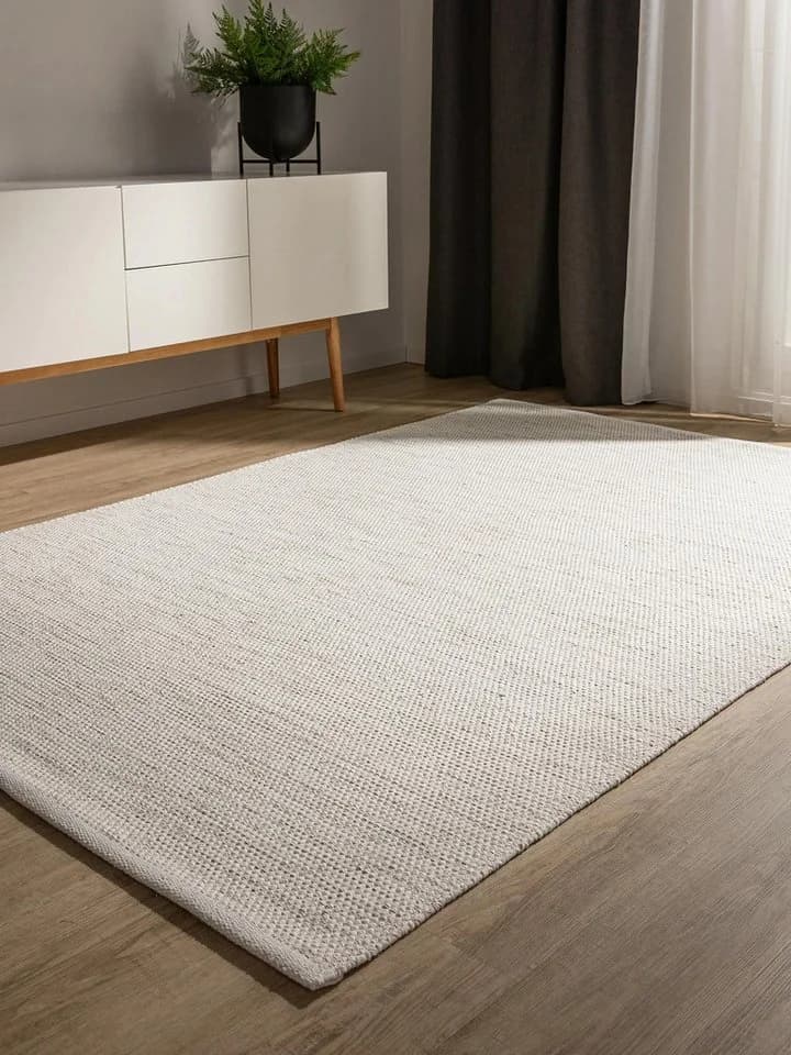 benuta Teppich Ron, Rechteckig, 5 mm Höhe, 100% Baumwollteppich, Minimalistisch, Pflegeleicht, Wohnzimmerteppich - Bild 2