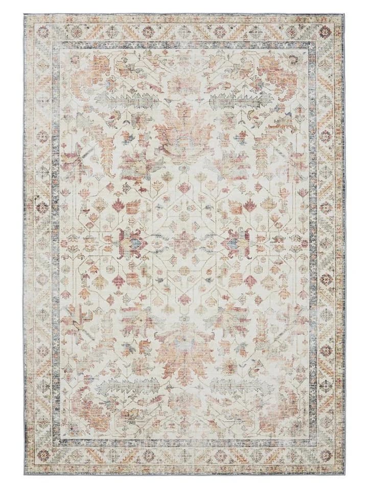 benuta Teppich George Vintage-Look Beige/Bunt Kurzflor