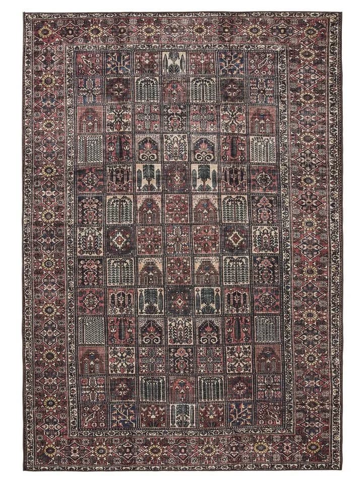 benuta Teppich George Rechteckig Vintage-Look Kurzflor Bunt/Rot