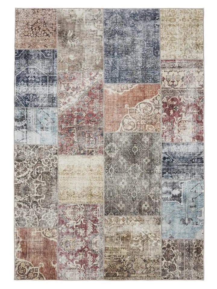 benuta Teppich George Vintage-Look Kurzflor Waschbar Bunt