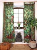 Guru-Shop Boho Vorhang mit Lebensbaum Motiv Grün 100x230 cm Bild 3