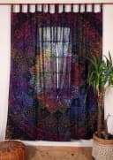 Guru-Shop Boho Vorhang Mandala Motiv Baumwolle Schlaufen Bild 1