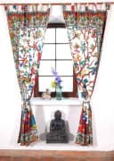 Guru-Shop Boho Vorhang Lebensbaum Bunt mit Schlaufen Bild 3