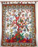 Guru-Shop Boho Vorhang Lebensbaum Bunt mit Schlaufen Bild 5