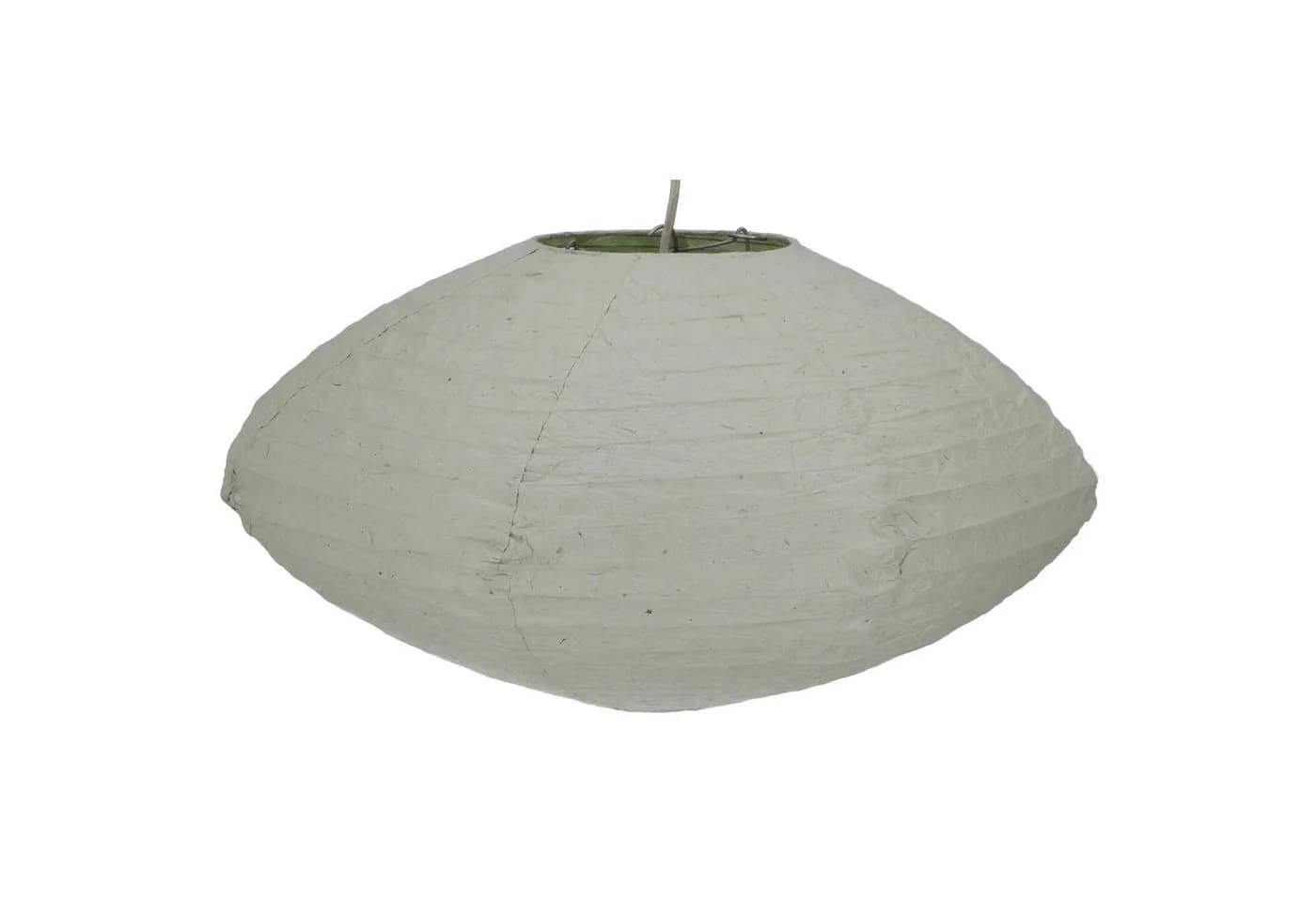 Guru-Shop Flacher Lokta Papierlampenschirm Lindgrün Boho UFO