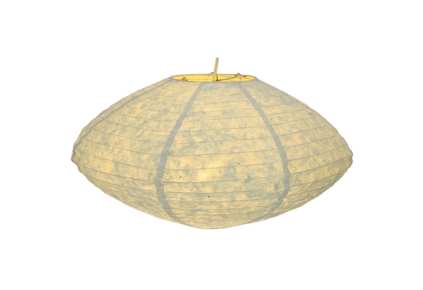 Guru-Shop Flacher Lokta Papierlampenschirm Lindgrün Boho UFO - Bild 2